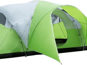 8/10 Person Camping Tent with Porch, Large Family Tents for Camping Includes Rainfly & Carry Bag, Easy Setup Dome Tents for Outdoor Camping Picnic Backyard