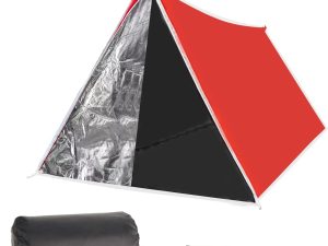 Extra Large Zipper Reusable Survival Emergency Shelter Tent,Thermal Waterproof Fireproof Lightweight Bugout, with Paracord✚Stake for Camping,First Aid,Hiking&Bushcraft