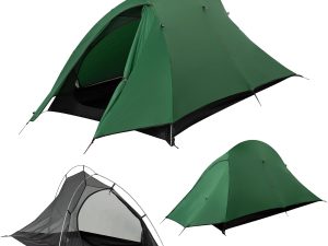 1-2 Person Lightweight Backpacking Tent - Waterproof Tent for 3 Season, Ultralight Camping Tent for Outdoor, Easy Setup for Sports, Hiking, Travel by