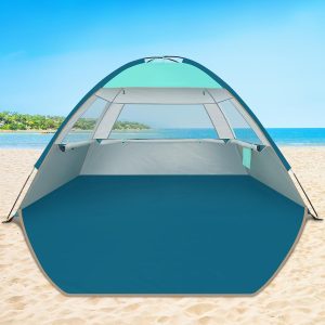 Beach Tent Sun Shade for 3/4-5/6-7/8-10 Person, UPF 50+ Beach Sun Shelter Canopy Tent, Lightweight, Easy Set Up and Carry