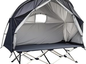 Dual-Use Compact Camping Cot Tent, Stable & Lightweight Design, Versatile Setup for Solo Adventures, Without Bed