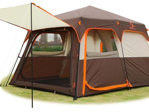 Instant Tent 6-8 Person(C),Large Family Cabin Tents,Automatic Tent Build Quickly in 60S,2 Rooms,2 Top Windows,3 Doors and 3 Windows with Mesh,Waterproof,Big Tents for Outdoor,Picnic,Camping