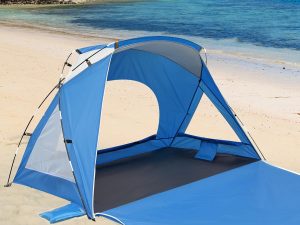 Beach Tent, Portable Sun Shelter for 2/3/4/6-8 Person with UPF 50+ UV Protection, Easy Setup Waterproof Beach Shade Canopy Cabana for Family Outdoor and Picnics, Fishing with Carrying Bag