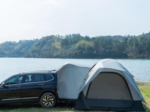 6 Person SUV Tent for Camping, Double Layer PU3000mm and UPF 50+ UV Waterproof Car Tents, Includes Rainfly and Storage Bag, 10FT L x 10FT W