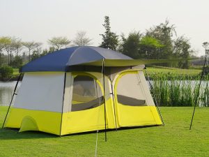 Tents，6-8 Person Camping Tent with Extended Vestibule，2 Room Weather Resistant Family Tents，Easy Install Waterproof Outdoor Tent for Backpacking and Camping Hiking